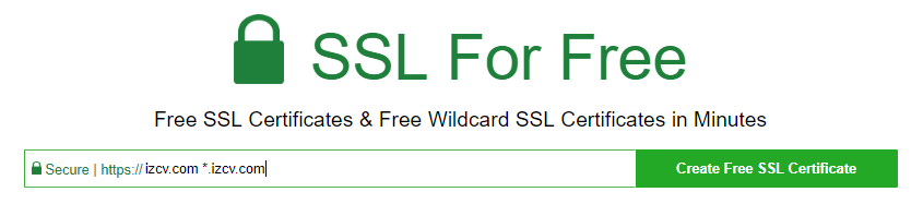 SSL For Free免費泛域名SSL證書申請插圖1